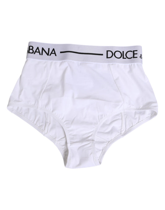Panties by Dolce & Gabbana for women in stretch nylon white & signature features a cute design, highlighting the distinctive style of Women's Stretch Nylon Panties.