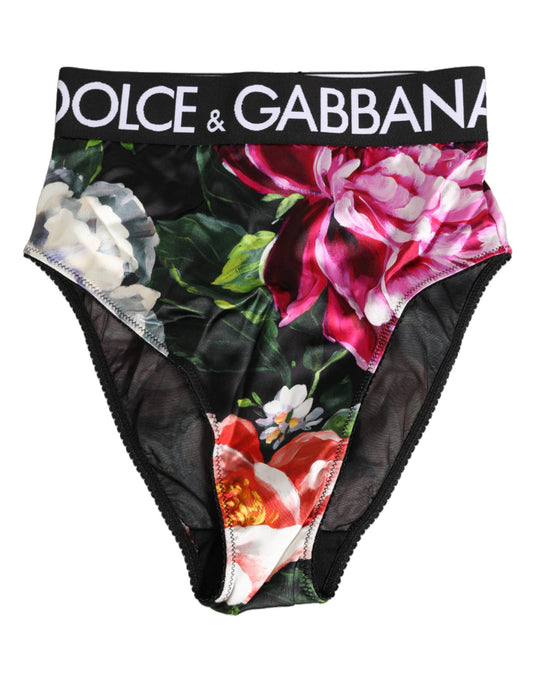 Underpants Briefs by Dolce & Gabbana for women in viscose silk & polyamide black, floral & print features a discreet silhouette, showcasing the discreet design and refined cut of this Women's High Rise Viscose Silk & Polyamide Underpants Briefs for a truly discreet finish.