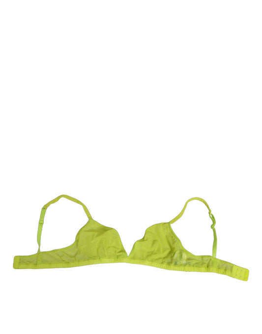 Bra by Dolce & Gabbana for women in stretch nylon green, natural & yellow features an chic silhouette, showcasing the chic design of the Women's Stretch Nylon Bra collection with a sophisticated and chic fit.