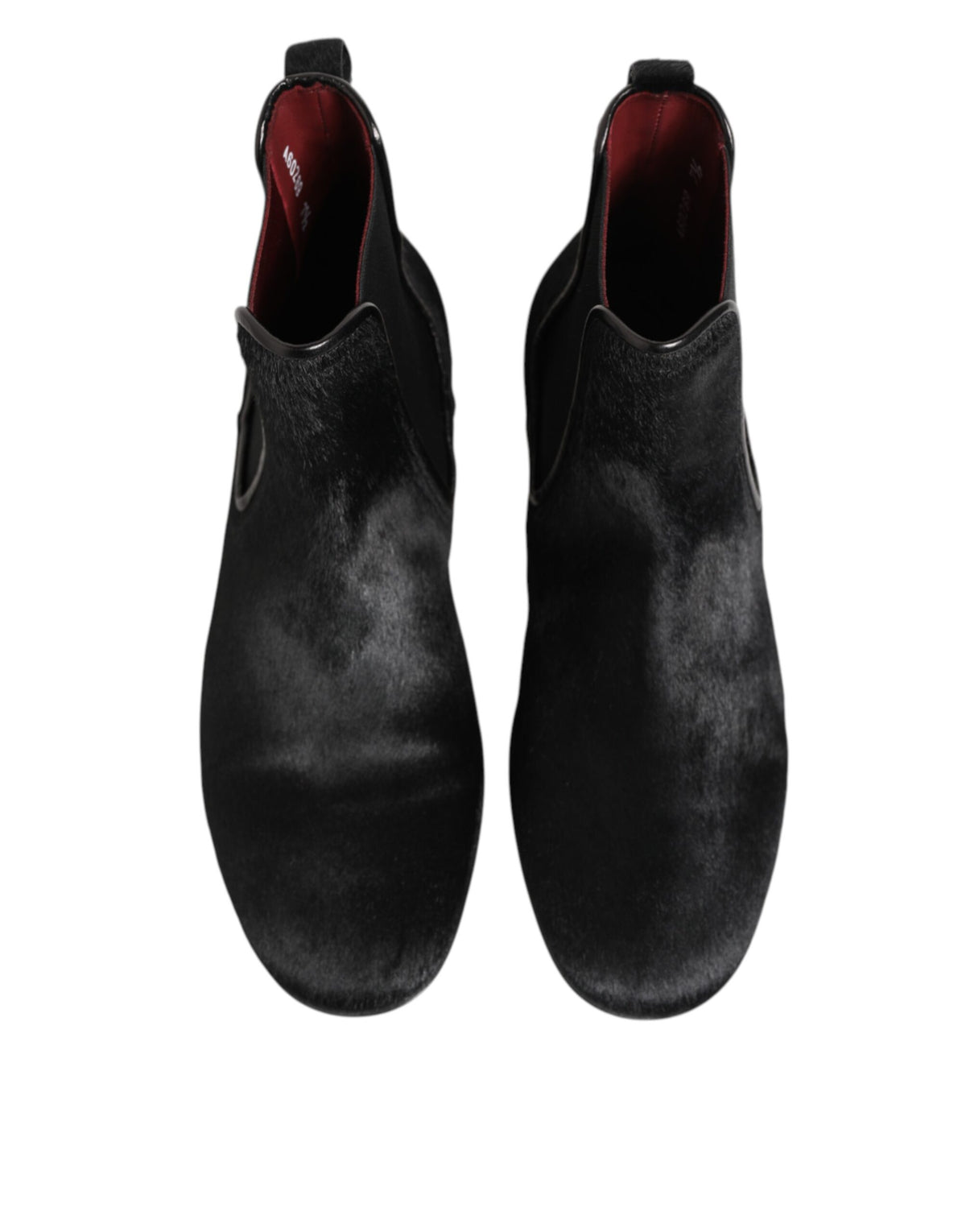 Dolce & Gabbana Men's Plush Calf Leather & Fur Ankle Chelsea Boots - Black