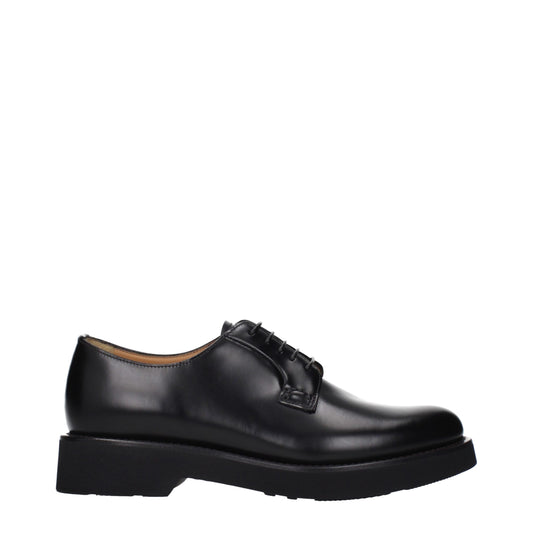 Lace-Up Shoes by Church's for unisex in leather & rubber black showcases a resplendent Unisex Leather & Rubber Lace-Up Shoes aesthetic, defined by its resplendent round toe style and elegant .