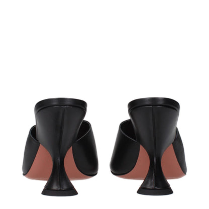 Stiletto Sandals by Amina Muaddi for women in leather black features an statuesque Women's Leather Stiletto Sandals silhouette with a refined stiletto and elegant .