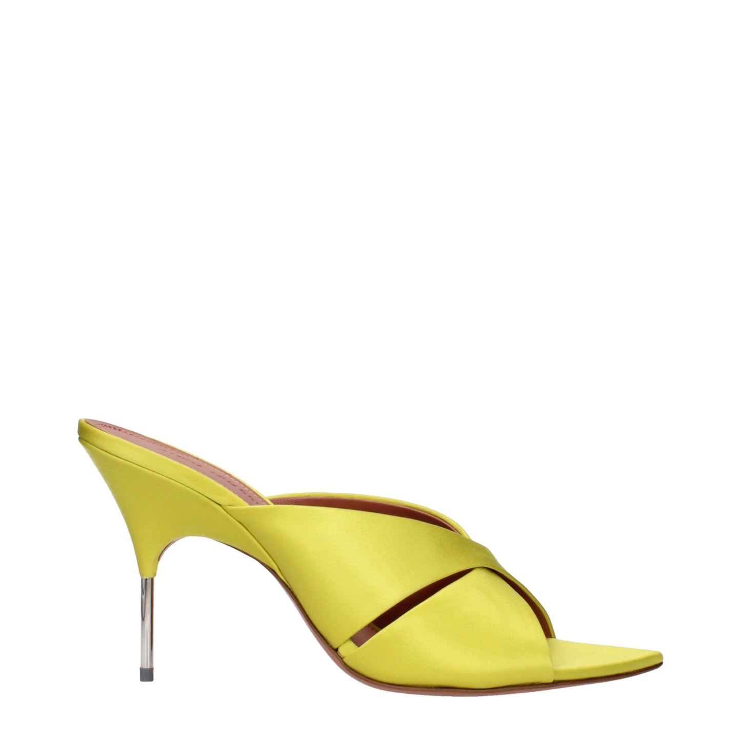 Stiletto Sandals by Amina Muaddi for women in satin green features an statuesque Women's Satin Stiletto Sandals silhouette with a refined stiletto and elegant .