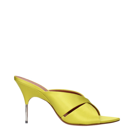 Stiletto Sandals by Amina Muaddi for women in satin green features an statuesque Women's Satin Stiletto Sandals silhouette with a refined stiletto and elegant .