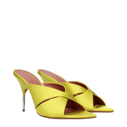 Stiletto Sandals by Amina Muaddi for women in satin and green presents a captivating silhouette, showcasing the signature style of the Women's Satin Stiletto Sandals with a captivating stiletto and captivating .