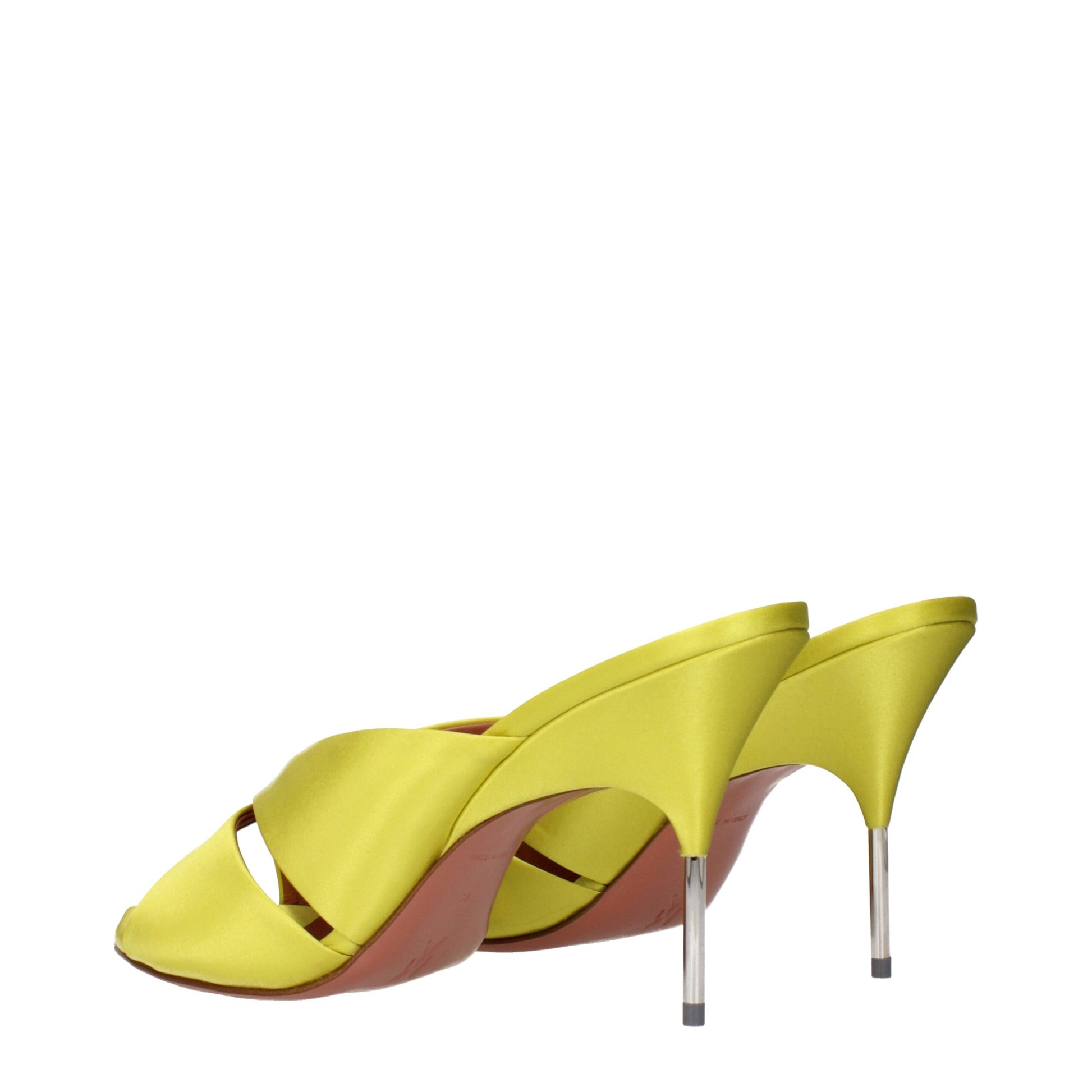 Stiletto Sandals by Amina Muaddi for women in satin and green presents a captivating silhouette, showcasing the signature style of the Women's Satin Stiletto Sandals with a captivating stiletto and captivating .