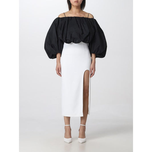 Skirt by PINKO for women in polyester white features a captivating silhouette, showcasing the captivating Women's Polyester Skirt design with a sophisticated midi for a captivating look.