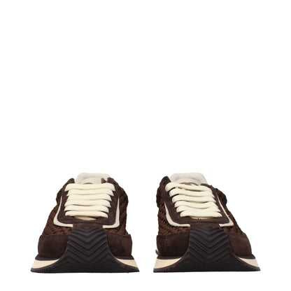 Sneakers by Dolce & Gabbana for men in fabric brown presents a impeccable silhouette as Men's Low Top Fabric Sneakers, expertly defined by a impeccable low-top style for a impeccable, high-fashion look.