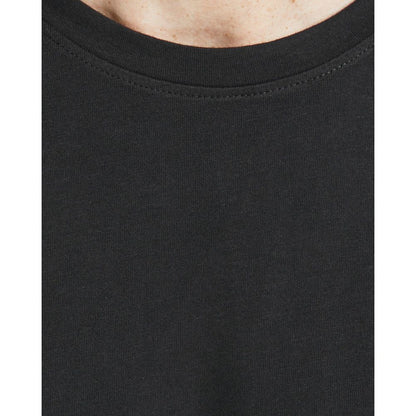T-Shirt by Jack Jones for men in cotton black showcases a fashionable silhouette, elegantly detailed with a fashionable and for a sophisticated, high-fashion look.
