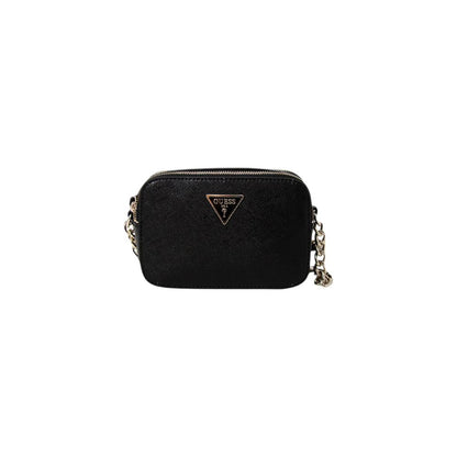This Small Crossbody Camera Handbag by Guess for women in polyethylene & polyurethane and black presents a sculptural silhouette featuring a secure , ample , and versatile crossbody-strap, shoulder-strap & adjustable-strap for a sculptural finish.