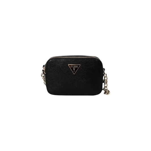 This Small Crossbody Camera Handbag by Guess for women in polyethylene & polyurethane and black presents a sculptural silhouette featuring a secure , ample , and versatile crossbody-strap, shoulder-strap & adjustable-strap for a sculptural finish.