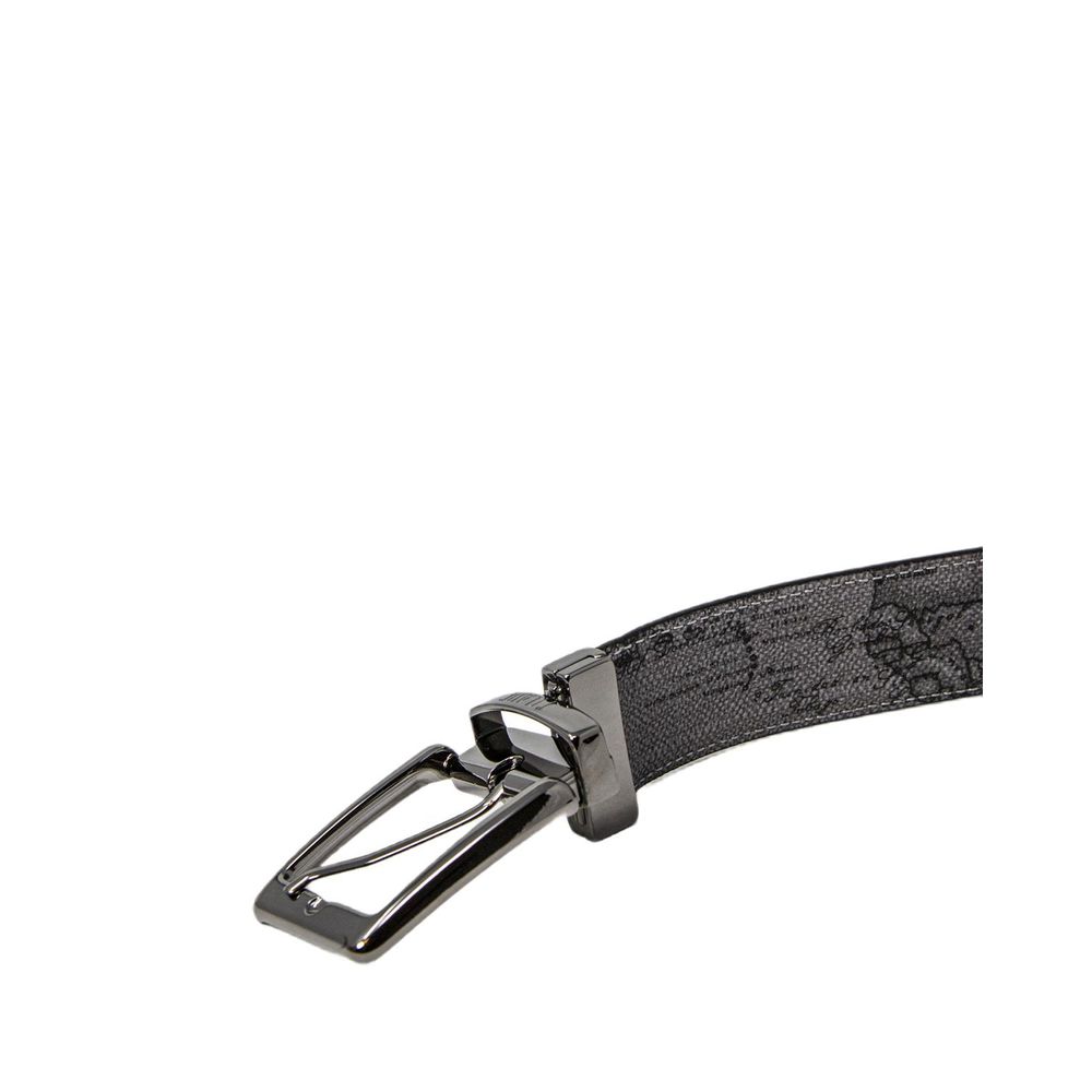 Belt by Alviero Martini Prima Classe for men in polyurethane leather black features a artisanal-chic design, artfully capturing the essence of the Polyurethane Leather Belt with a artisanal-chic finish.