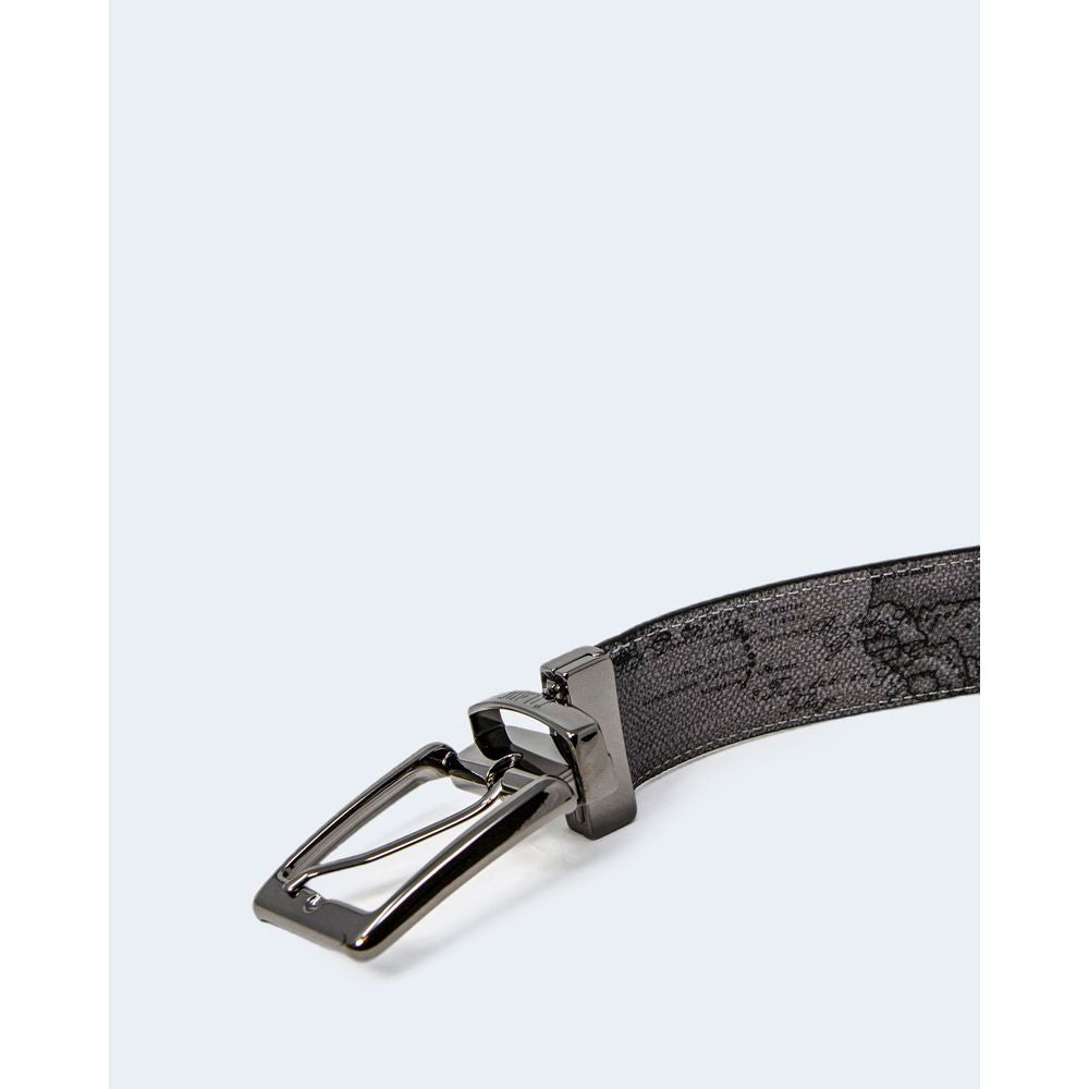 Belt by Alviero Martini Prima Classe for men in polyurethane leather black features a bohemian chic silhouette, showcasing the bohemian chic Polyurethane Leather Belt design with a sophisticated bohemian chic finish.