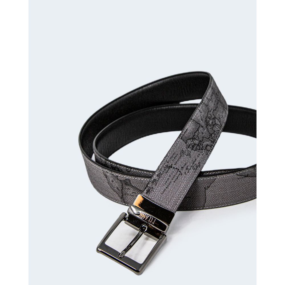 Belt by Alviero Martini Prima Classe for men in polyurethane leather black presents a artisanal silhouette from the Polyurethane Leather Belt collection, showcasing an artisanal design and refined craftsmanship for a artisanal look.
