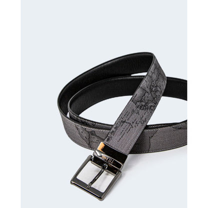 Belt by Alviero Martini Prima Classe for men in polyurethane leather black presents a artisanal silhouette from the Polyurethane Leather Belt collection, showcasing an artisanal design and refined craftsmanship for a artisanal look.