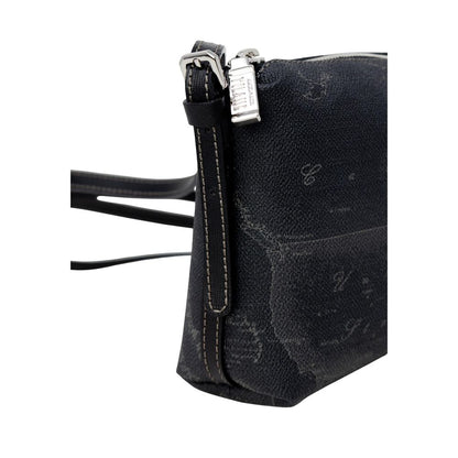 Alviero Martini Prima Classe Leather Cotton Polyester Small Evening Handbag - Black