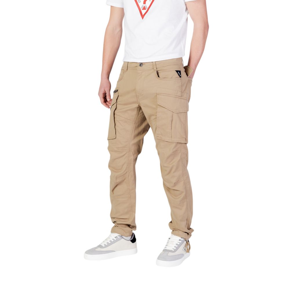 Jeans by Replay for men in stretch denim cotton beige presents a refined pantology silhouette, artfully defined by a refined pantology relaxed-fit & regular-fit, long, and a sophisticated .