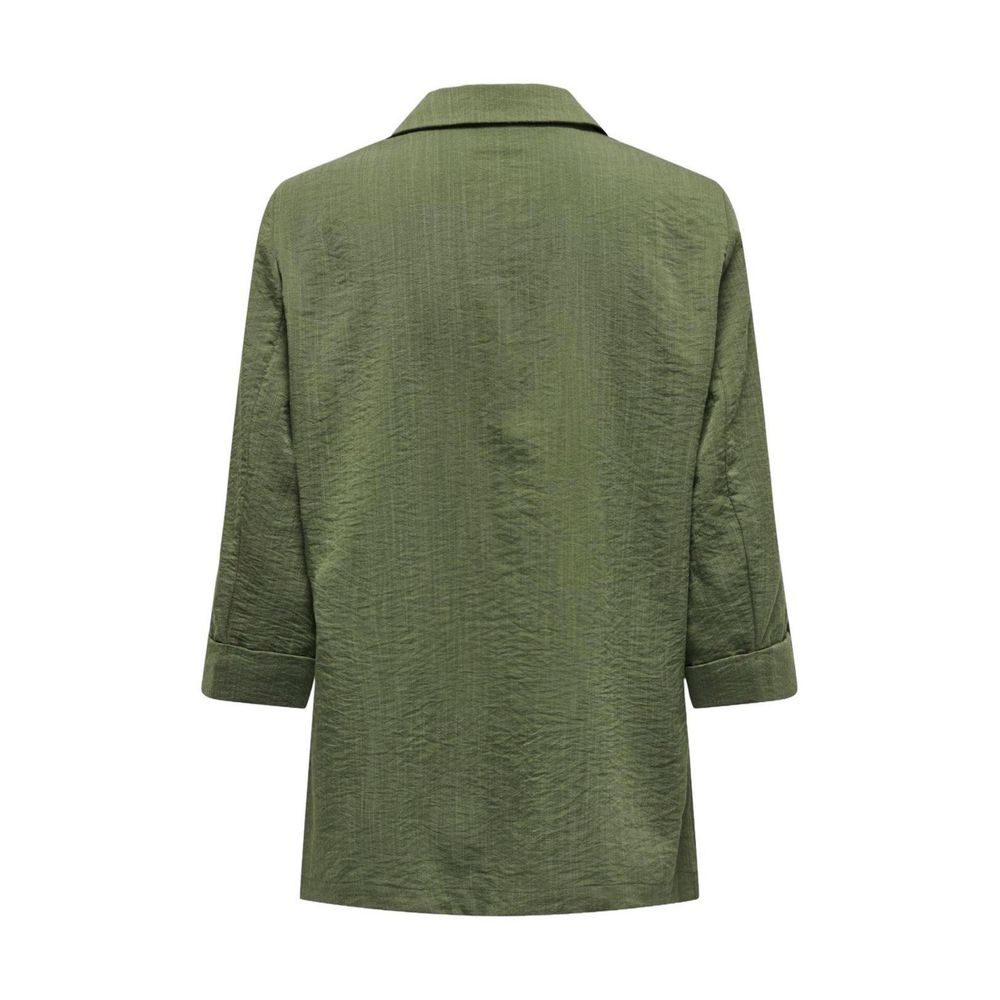 Blazer by Only for women in nylon polyester & viscose green features an sartorial silhouette, showcasing a sophisticated and sartorial for a truly sartorial finish.