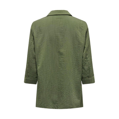 Blazer by Only for women in nylon polyester & viscose green features an sartorial silhouette, showcasing a sophisticated and sartorial for a truly sartorial finish.