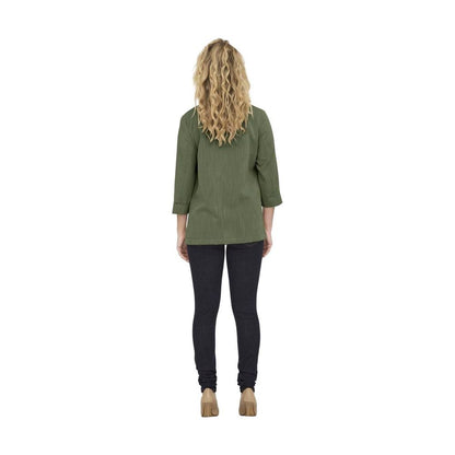 Blazer by Only for women in nylon polyester & viscose green features an sartorial silhouette, showcasing a sophisticated and sartorial for a truly sartorial finish.