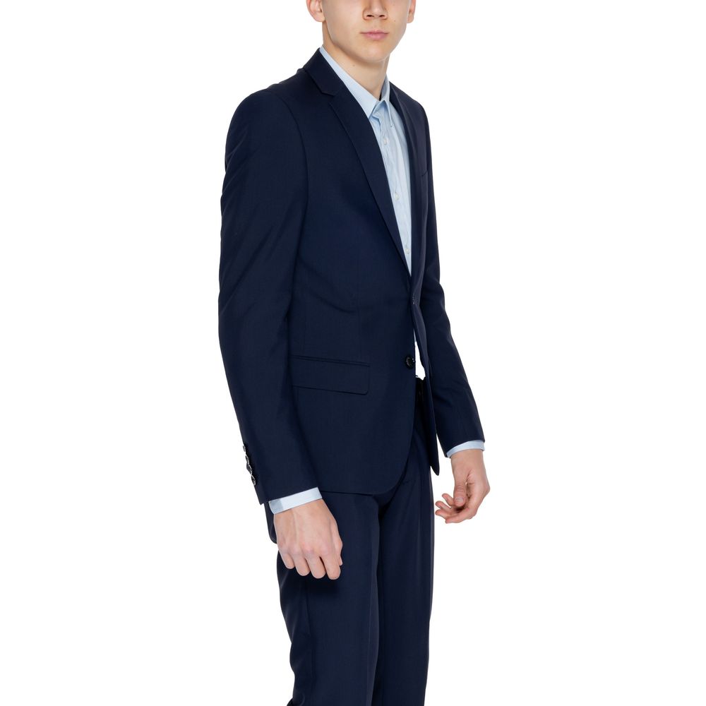 Blazer by Antony Morato for men in stretch viscose polyester blue features an crisp silhouette with sophisticated and a crisp for a truly crisp finish.