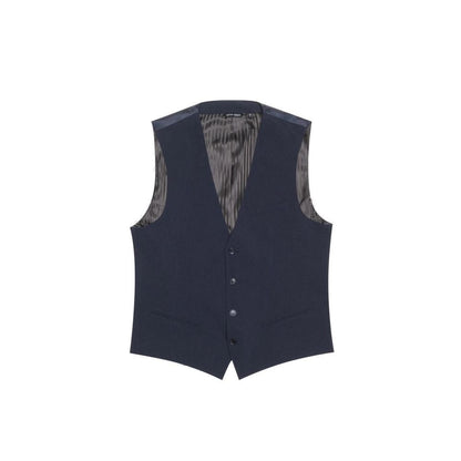 Vest by Antony Morato for men in stretch polyester blue showcases a utilitarian silhouette, artfully incorporating pockets and a utilitarian for a truly utilitarian finish.