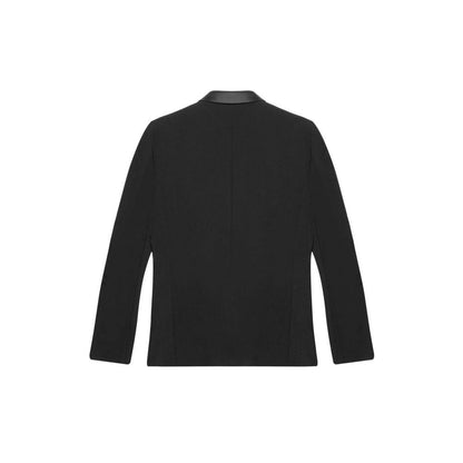 Blazer by Antony Morato for men in satin polyester & viscose black & white showcases a polished silhouette, highlighted by a refined lapel neckline and polished for a sophisticated finish.
