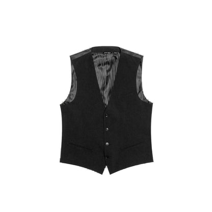 Vest by Antony Morato for men in stretch polyester black features an contemporary silhouette, showcasing refined pockets and a contemporary for a sophisticated layered look.