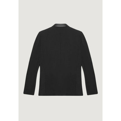 Blazer by Antony Morato for men in satin polyester & viscose black & white presents a distinguished silhouette, detailed with a distinguished and distinctive for a truly sophisticated finish.
