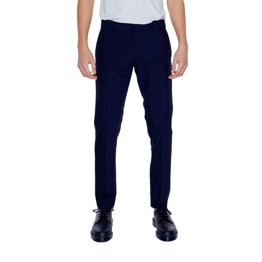 Pant Suit by Antony Morato for men in stretch viscose polyester blue presents a nuanced silhouette, showcasing a nuanced and nuanced for an elevated aesthetic.