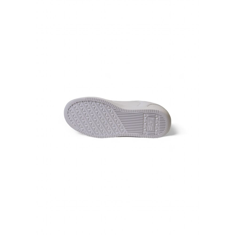 Sneakers by EA7 Emporio Armani for men in polyester & rubber white features a sumptuous design, perfectly showcasing the sumptuous athletic casual style of this Men's Athletic Casual Polyester & Rubber Sneakers.
