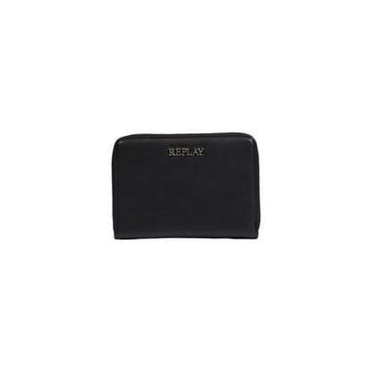 Wallet by Replay for women in polyester black features a streamlined silhouette, showcasing the streamlined Polyester Wallet design with sophisticated for a premium look.
