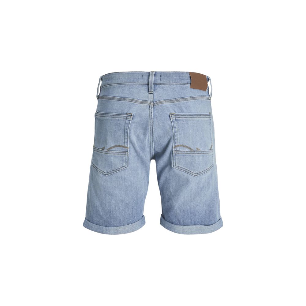 Jack Jones Men's Regular-Fit Mid-Rise Viscose & Polyester Cotton Denim Shorts - Light Blue