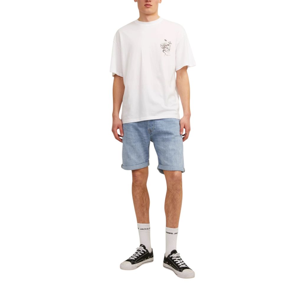 Jack Jones Men's Regular-Fit Mid-Rise Viscose & Polyester Cotton Denim Shorts - Light Blue