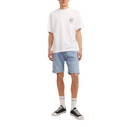 Jack Jones Men's Regular-Fit Mid-Rise Viscose & Polyester Cotton Denim Shorts - Light Blue