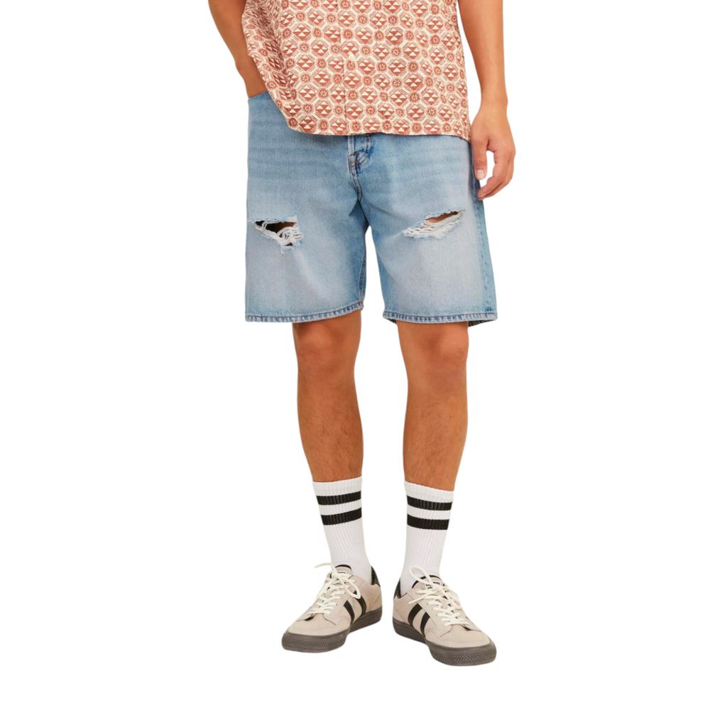 Jack Jones Men's Cotton Bermuda Shorts - Light Blue