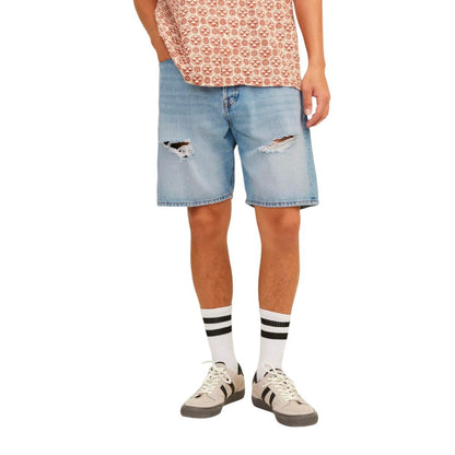 Jack Jones Men's Cotton Bermuda Shorts - Light Blue