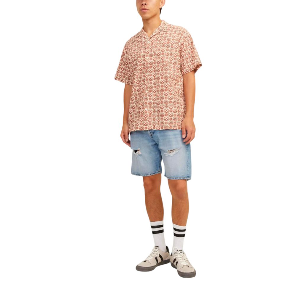 Jack Jones Men's Cotton Bermuda Shorts - Light Blue