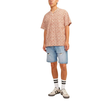 Jack Jones Men's Cotton Bermuda Shorts - Light Blue