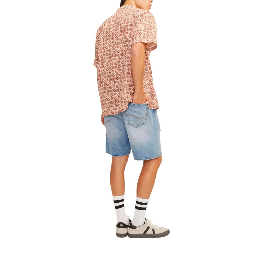 Jack Jones Men's Cotton Bermuda Shorts - Light Blue