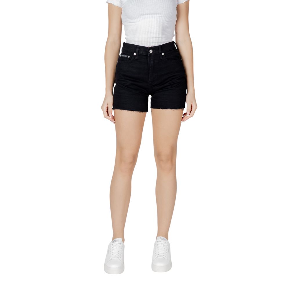 Calvin Klein Jeans Women's Mom Stretch Cotton Denim Shorts - Black