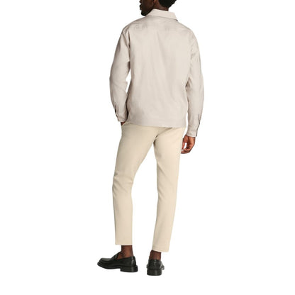 Overcoat by Calvin Klein for men in stretch linen & lyocell beige features a cosy chic silhouette, artfully detailed with a sophisticated and premium breathable-design, lightweight & pockets for a cosy chic finish.