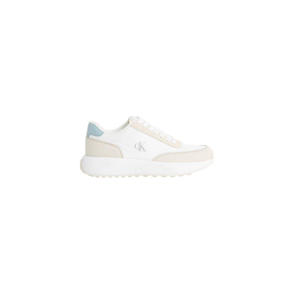 Sneakers by Calvin Klein Jeans for women in leather cream features an sumptuous silhouette, showcasing the premium Women's Low-Top Leather Sneakers in a sumptuous low-top style that offers a sumptuous finish for refined style.