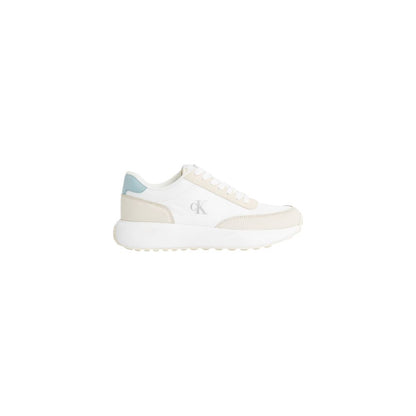 Sneakers by Calvin Klein Jeans for women in leather cream features an sumptuous silhouette, showcasing the premium Women's Low-Top Leather Sneakers in a sumptuous low-top style that offers a sumptuous finish for refined style.