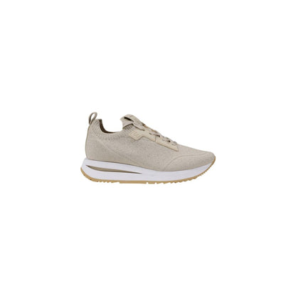 Sneakers by Guess for women in polyester & polyurethane beige features an opulent silhouette from the Women's Lightweight Athletic Slip-On Casual Polyester & Polyurethane Sneakers collection, showcasing a signature athletic slip-on casual style with an opulent finish.