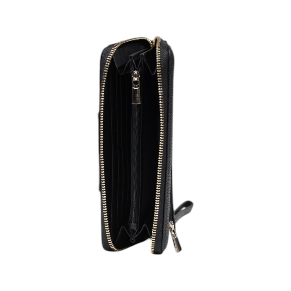 Wallet by Guess for women in pebbled poly leather black features a streamlined silhouette, showcasing the streamlined Downtown Chic Pebbled Poly Leather Wallet design with sophisticated for a premium look.