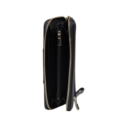 Wallet by Guess for women in pebbled poly leather black features a streamlined silhouette, showcasing the streamlined Downtown Chic Pebbled Poly Leather Wallet design with sophisticated for a premium look.