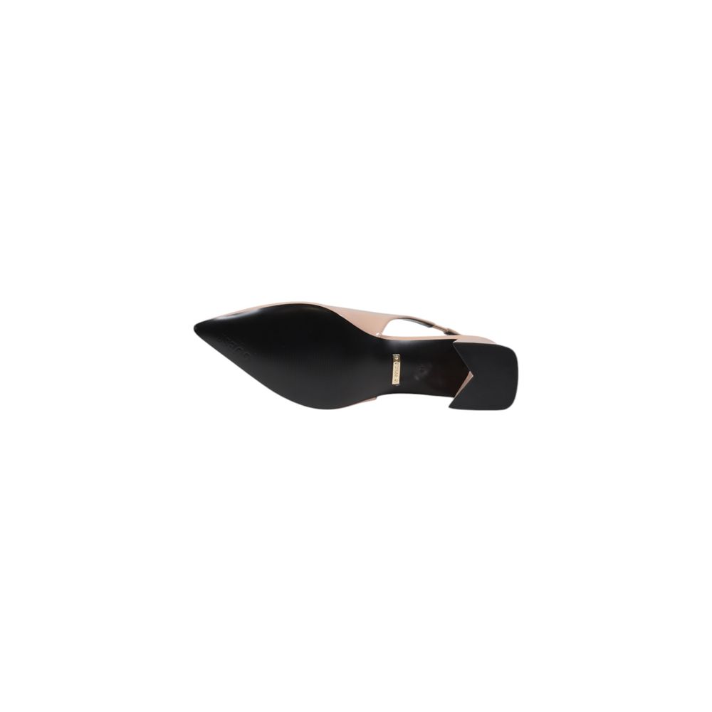 Slingback Sandals by Guess for women in polyethylene & polyurethane pink presents a sculptural silhouette, showcasing the Women's Polyethylene & Polyurethane Slingback Sandals design with a sculptural block-heel and pointed toe style for a premium look.