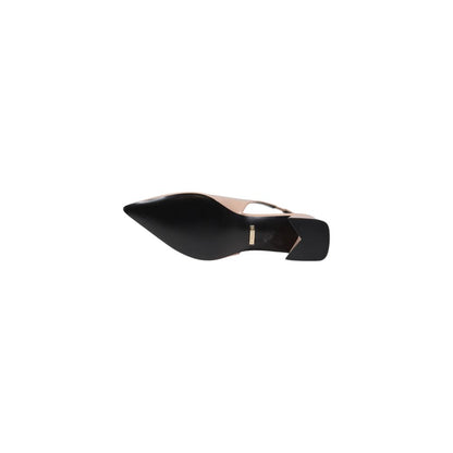 Slingback Sandals by Guess for women in polyethylene & polyurethane pink presents a sculptural silhouette, showcasing the Women's Polyethylene & Polyurethane Slingback Sandals design with a sculptural block-heel and pointed toe style for a premium look.