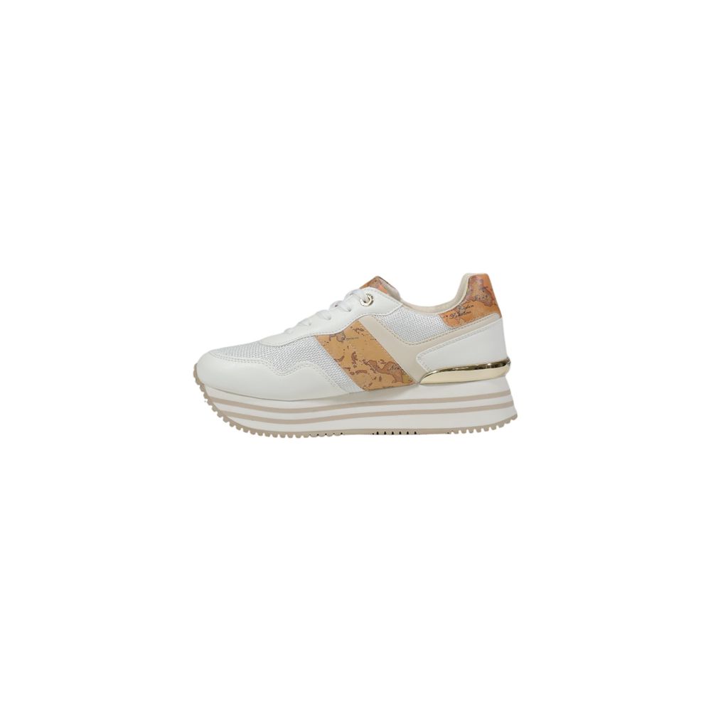 Sneakers by Alviero Martini Prima Classe for women in polyester polyurethan & polyethylene white features an sumptuous silhouette, showcasing the premium Women's Lightweight Fashion Polyester Polyurethan & Polyethylene Sneakers in a sumptuous fashion style that offers a sumptuous finish for refined style.